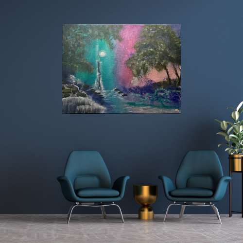 Acrylmalerei Alles ist im Fluss