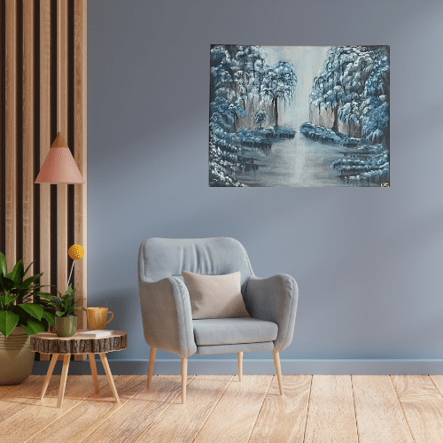 Acrylmalerei Snowworld